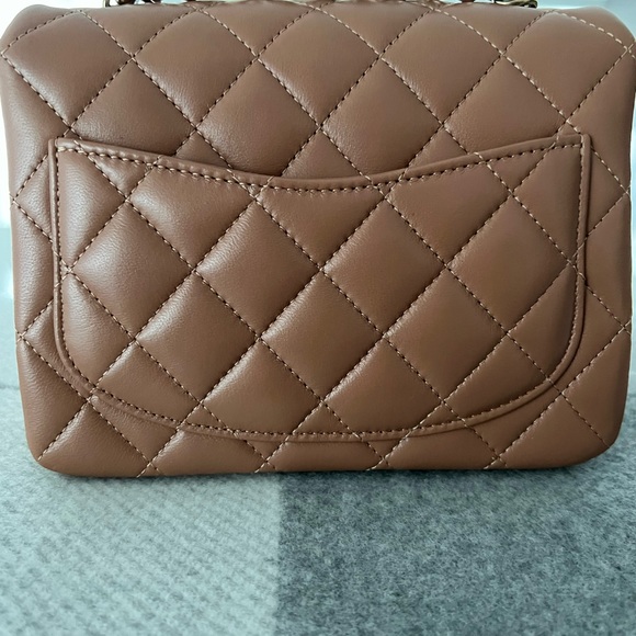 SOLD!!! CHANEL CARAMEL MINI SQUARE CLASSIC FLAP. - Picture 6 of 10